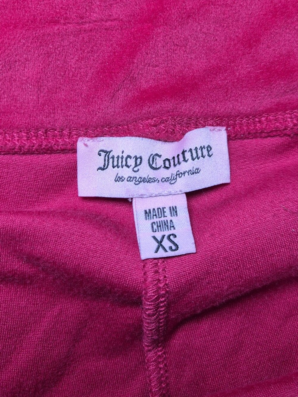 Juicy Couture Red Velour Sweatpants - Picture 2 of 4